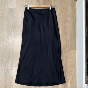 Reformation Black Maxi Skirt silk